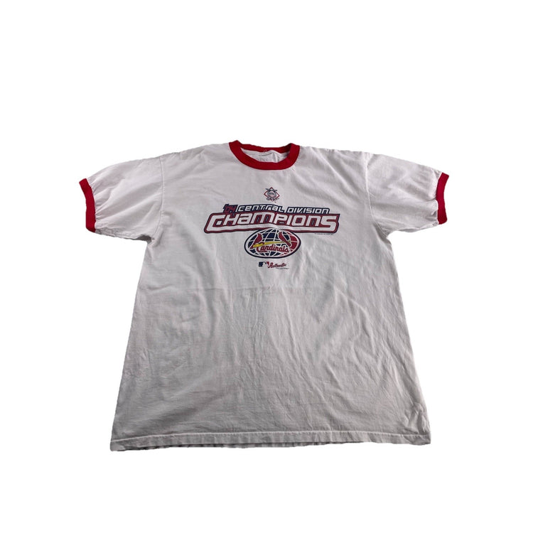 Mens White 2004 Central Division Champs Cardinals Xl Vintage T Shirt