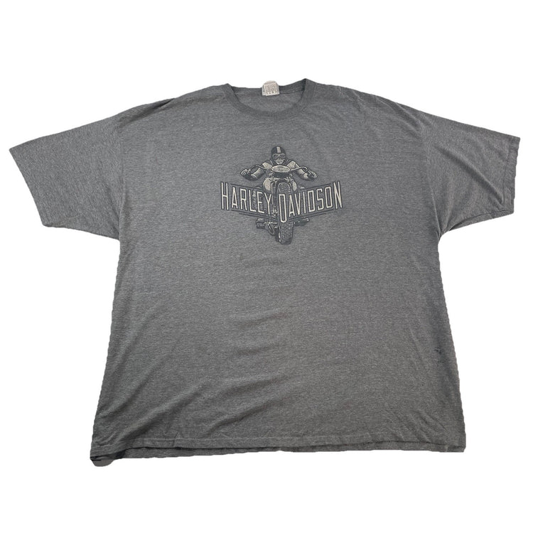Mens Vintage Harley Davidson Basic Graphic Gray Tee Size 4XL
