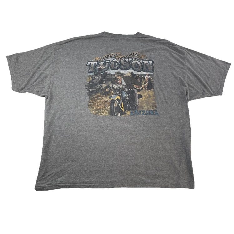 Mens Vintage Harley Davidson Basic Graphic Gray Tee Size 4XL