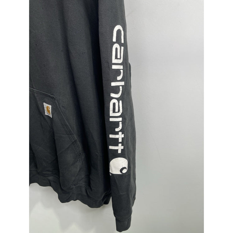 Carhartt K288 Hoodie Sweatshirt Mens Black Workwear Sz 2XL