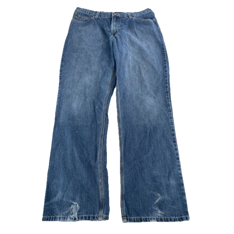 Mens Carhartt Relaxed Fit Medium Wash Blue Jeans Size 38x34