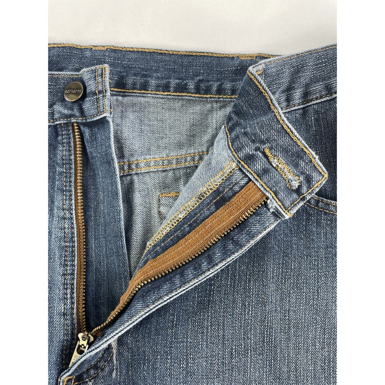 Mens Carhartt Relaxed Fit Medium Wash Blue Jeans Size 38x34
