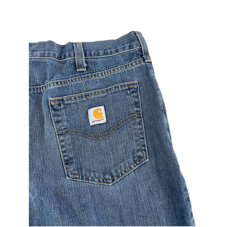 Mens Carhartt Relaxed Fit Medium Wash Blue Jeans Size 38x34