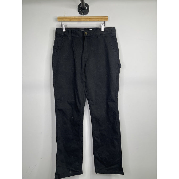 NWT CARHARTT MENS RELAXED FIT CANVAS WORK PANTS BLACK SIZE 34x34