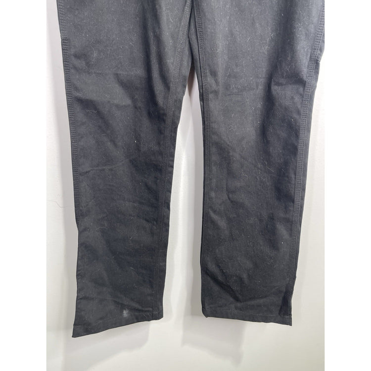 NWT CARHARTT MENS RELAXED FIT CANVAS WORK PANTS BLACK SIZE 34x34