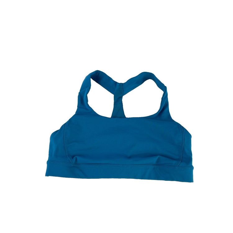 Womens Lululemon Bright Teal Turquoise Blue Medium Support Sports Bra Size 6