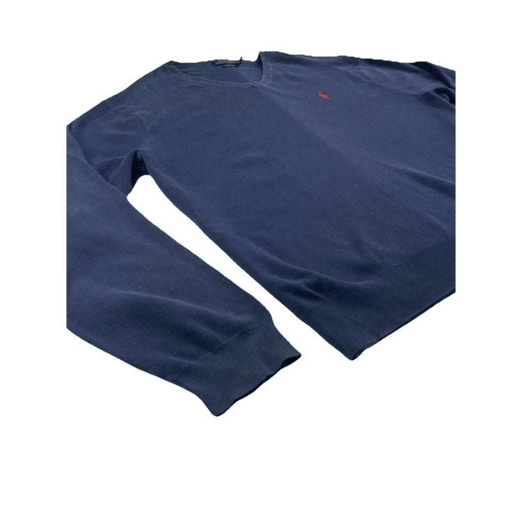 Mens Polo Ralph Lauren Size XL Navy Blue V Neck Sweater