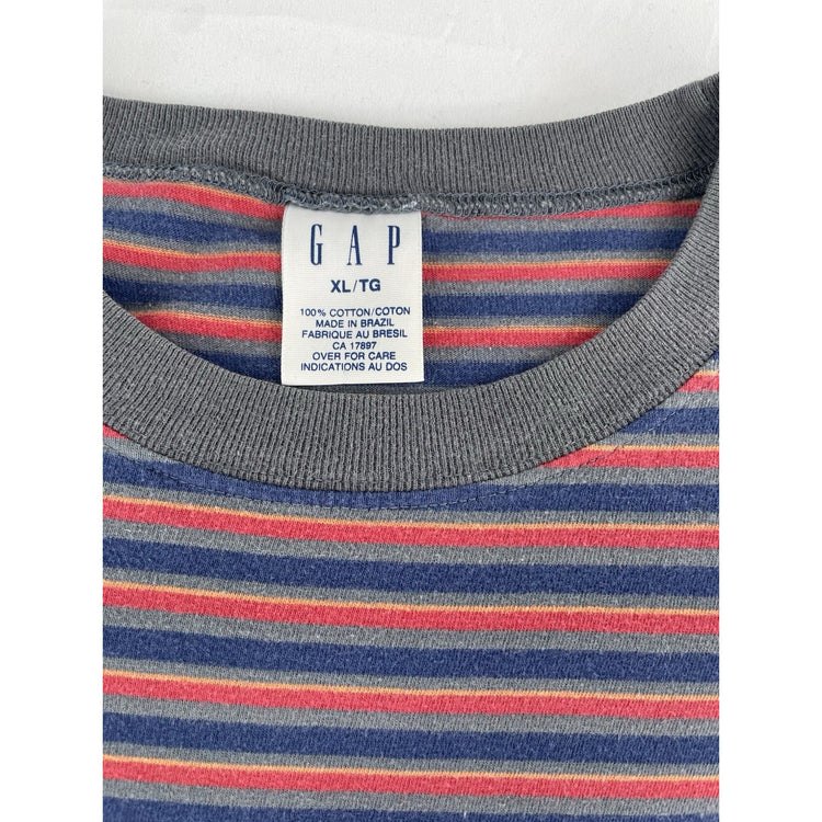 Mens GAP Multicolor Striped T Shirt Size XL