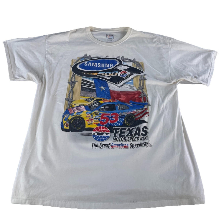 Mens Base Authentic NASCAR White Samsung 500 Graphic Tee Size 3XL