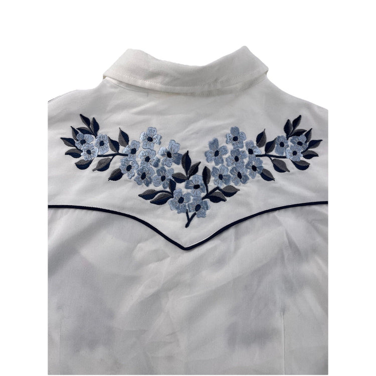 Women’s Vintage Rockmount Ranch Embroidered Western SnapDown Shirt Size S