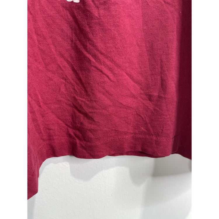 Vintage Adults Biker Betty ‘My Kind Of Town Chicago’ Graphic Maroon T Shirt Sz L