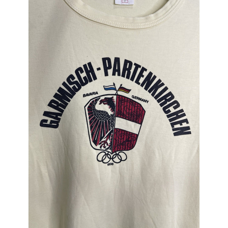 Adult VTG 90s Garmisch Partenkirchen Olympics German Bavaria T Shirt Sz 7
