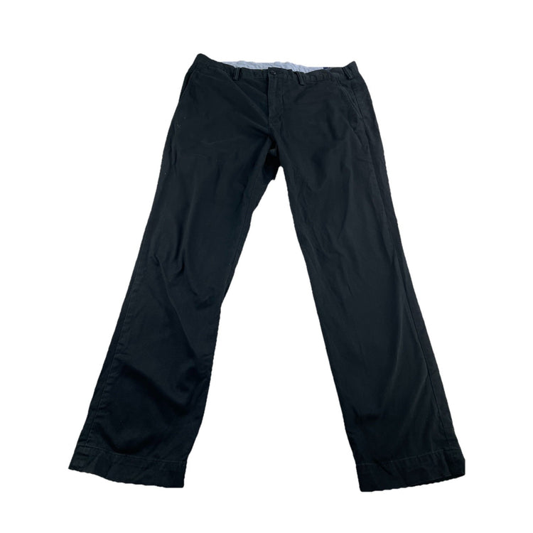 Mens Polo Ralph Lauren Size 38X32 Black Slacks