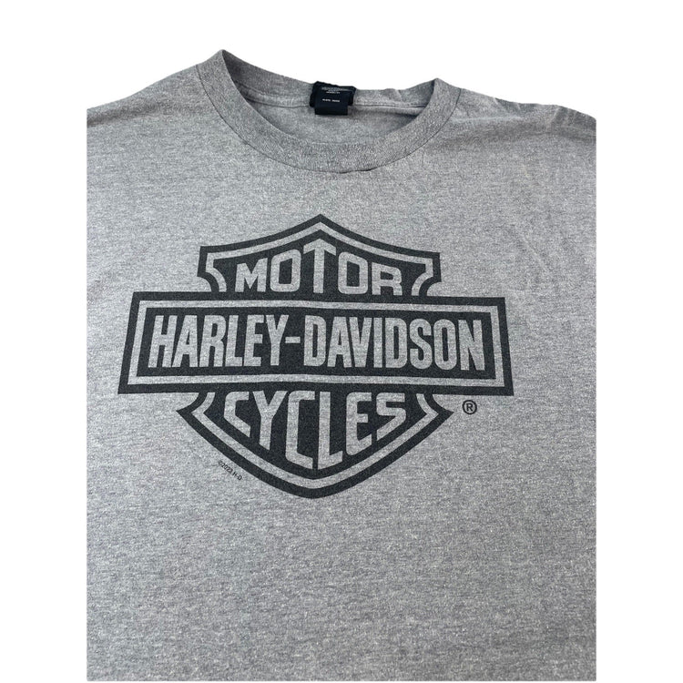 Mens Harley Davidson Motorcycle Basic Gray Tee Size 3Xl