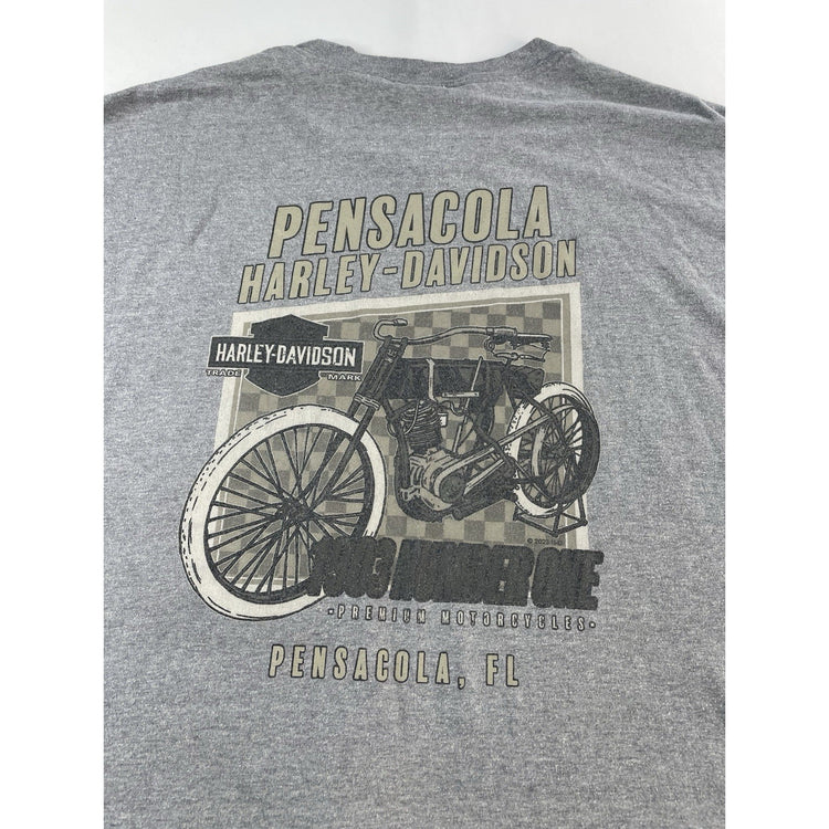 Mens Harley Davidson Motorcycle Basic Gray Tee Size 3Xl