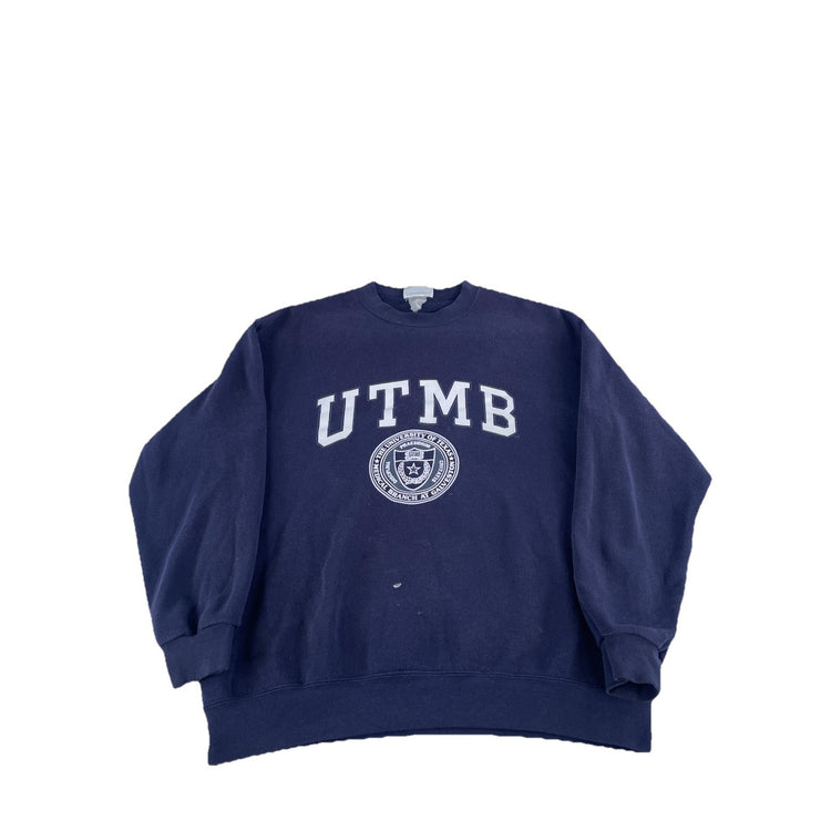 Men’s Vintage Lee Heavyweight Many Blue UTMB Galveston Sweater Size Large