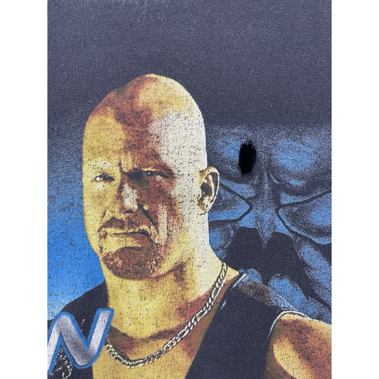 VTG Mens Stone Cold Steve Austin Lean Mean Double Sided Wrestling T Shirt Sz 2XL