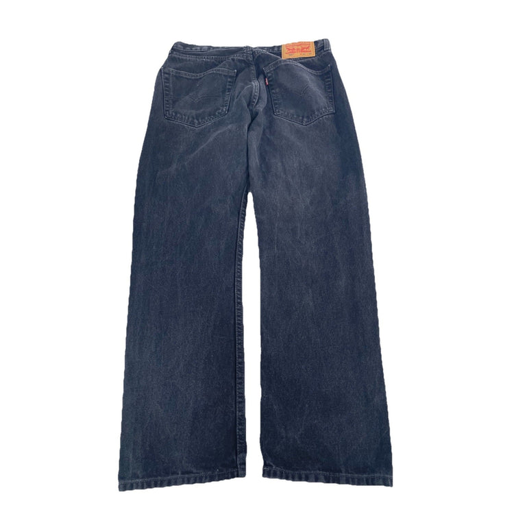 Mens Levis 505 Faded Black Straight Fit Denim Jeans Size 32x30