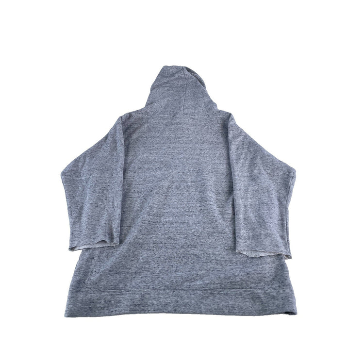 Womens PINK Victoria Secret Heathered Grey Pullover Hoodie 3/4 Sleeves Size M
