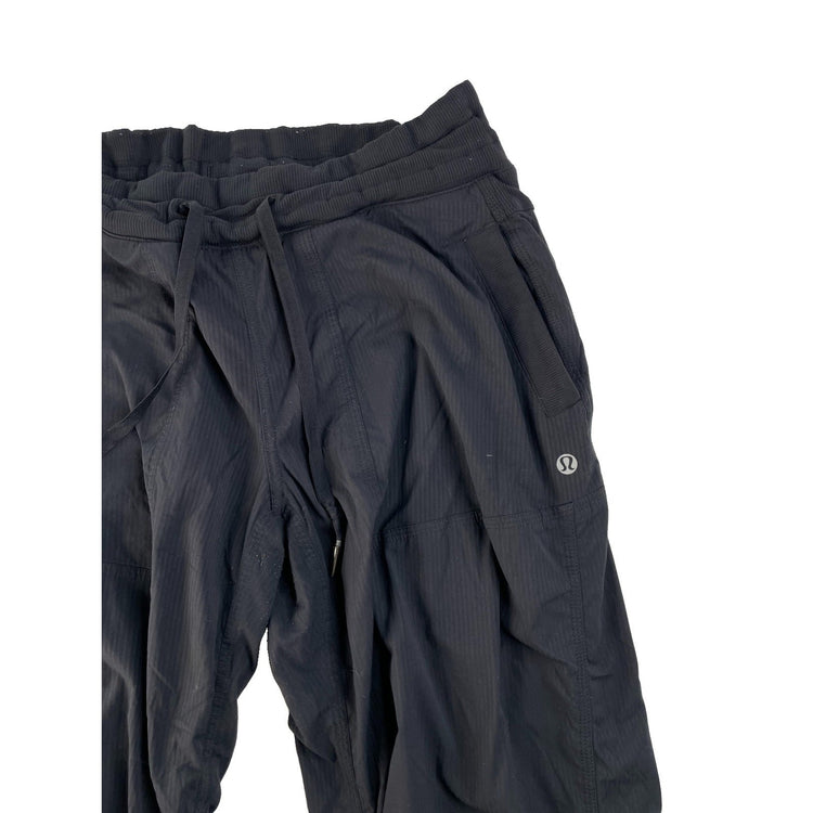 Women's Lululemon Athletica Black Parachute Wide-Leg Track Pants Size M