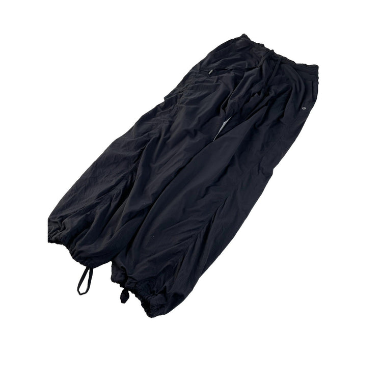 Women's Lululemon Athletica Black Parachute Wide-Leg Track Pants Size M