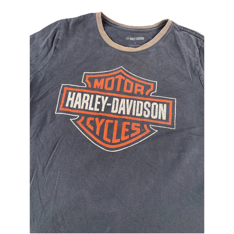Womens Vintage Style Harley Davidson Black T Shirt Size 1W