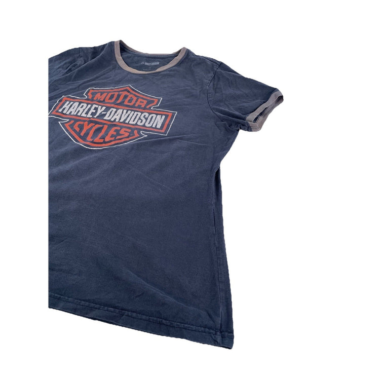 Womens Vintage Style Harley Davidson Black T Shirt Size 1W