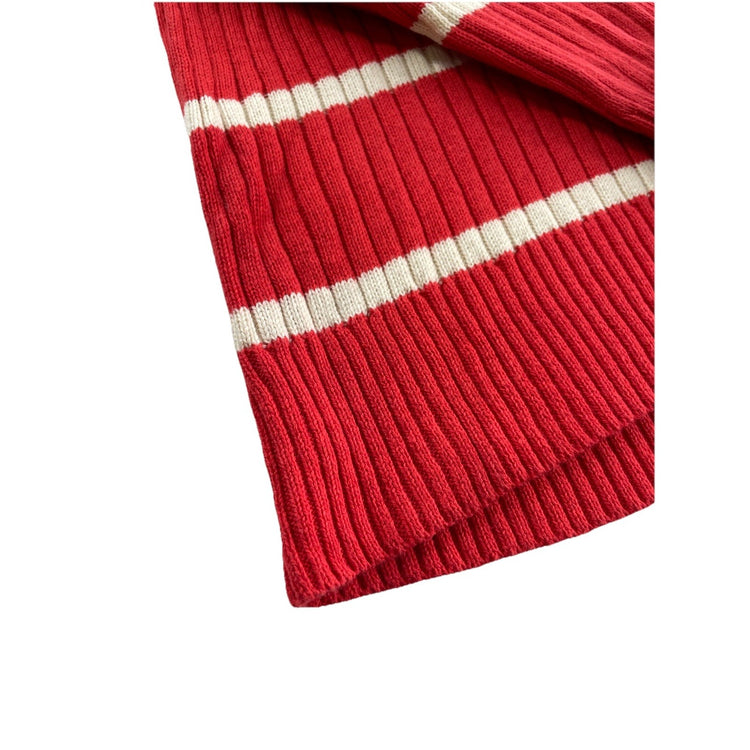 Womens Lauren Ralph Lauren Size Large Red & White Knitted Shirt