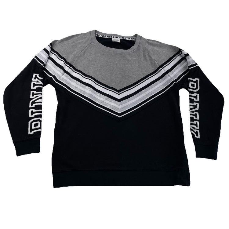 Women’s Victoria’s Secret PINK Grey & Black Sweater Size Small