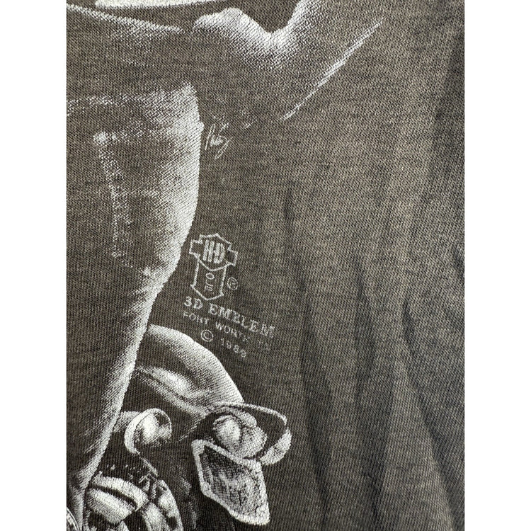 Vintage 1989 Harley Davidson 3d Emblem T-shirt Size M