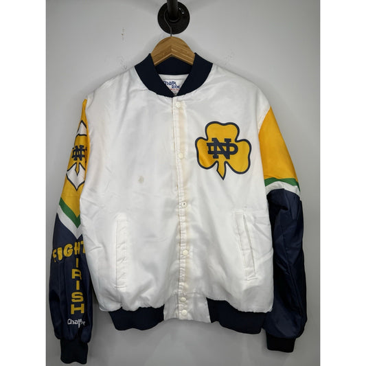 Vintage 80s University Of Notre Dame Chalkline Jacket Size L