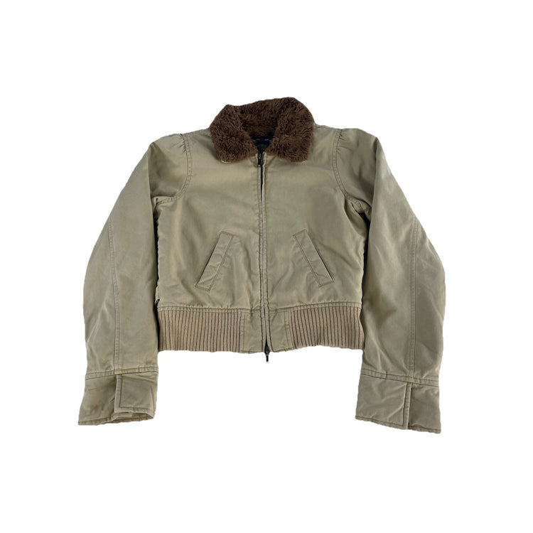 Women’s Vintage Y2K Abercrombie & Fitch Cropped Bomber Jacket Size XS