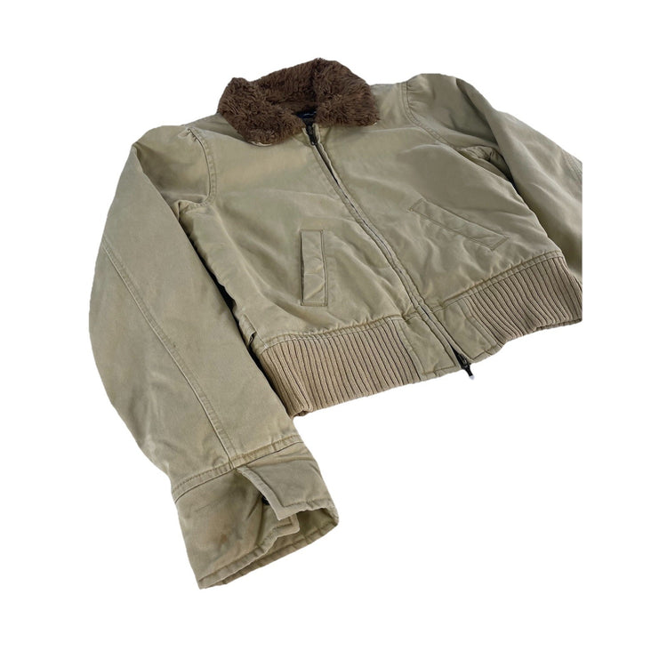 Women’s Vintage Y2K Abercrombie & Fitch Cropped Bomber Jacket Size XS
