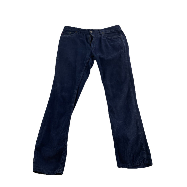 Mens Polo Ralph Lauren Size 35X30 Navy Blue Corduroy Varick Slim Straight Pants