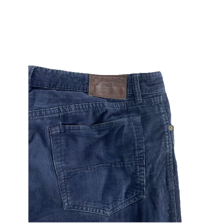Mens Polo Ralph Lauren Size 35X30 Navy Blue Corduroy Varick Slim Straight Pants