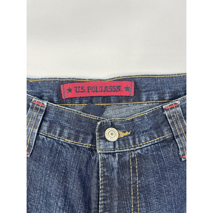 Men’s U.S Polo Assn. Cargo Dark Blue Wash Denim Shorts 34x13