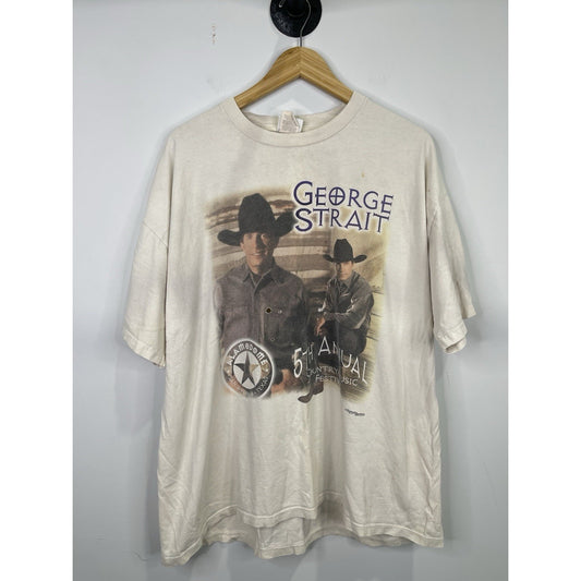 VINTAGE 1997 George Strait Shirt Mens 2XL 5th Annual Country Music Festival