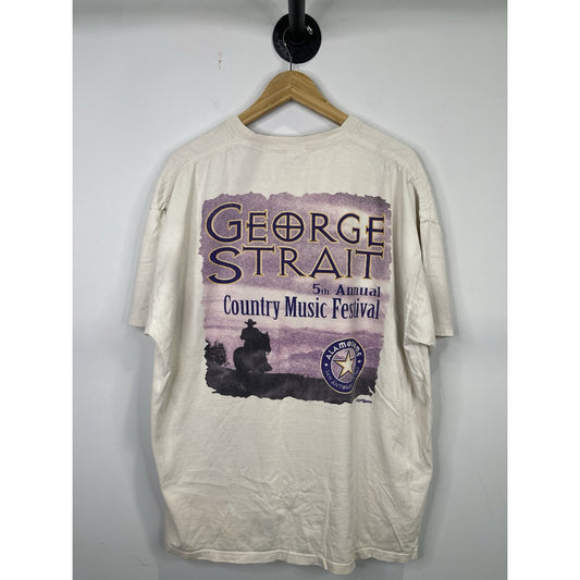 VINTAGE 1997 George Strait Shirt Mens 2XL 5th Annual Country Music Festival