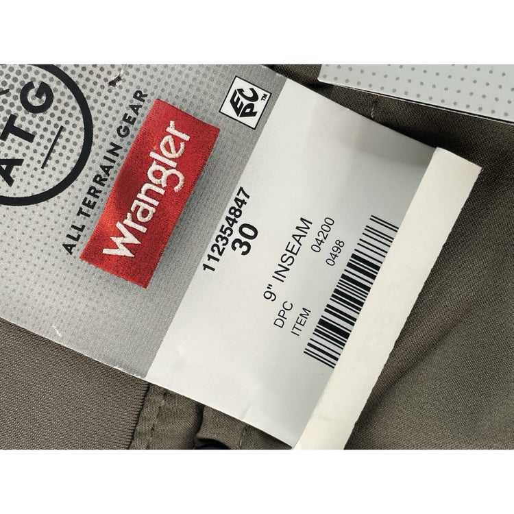 Mens Wrangler Brown 9” Inseam Active Performance Comfort Shorts Size 30