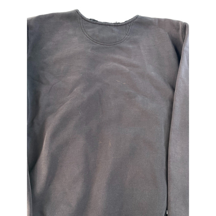 Mens Distressed Carhartt Crewneck Sweatshirt Charcoal Size Large Tall