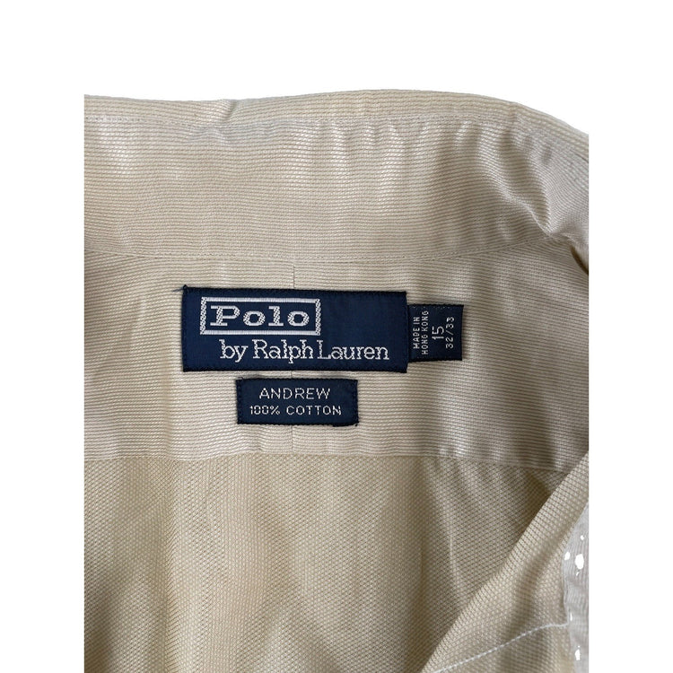 Mens Polo Ralph Lauren ‘Andrew’ Tan Dress Shirt Size 15