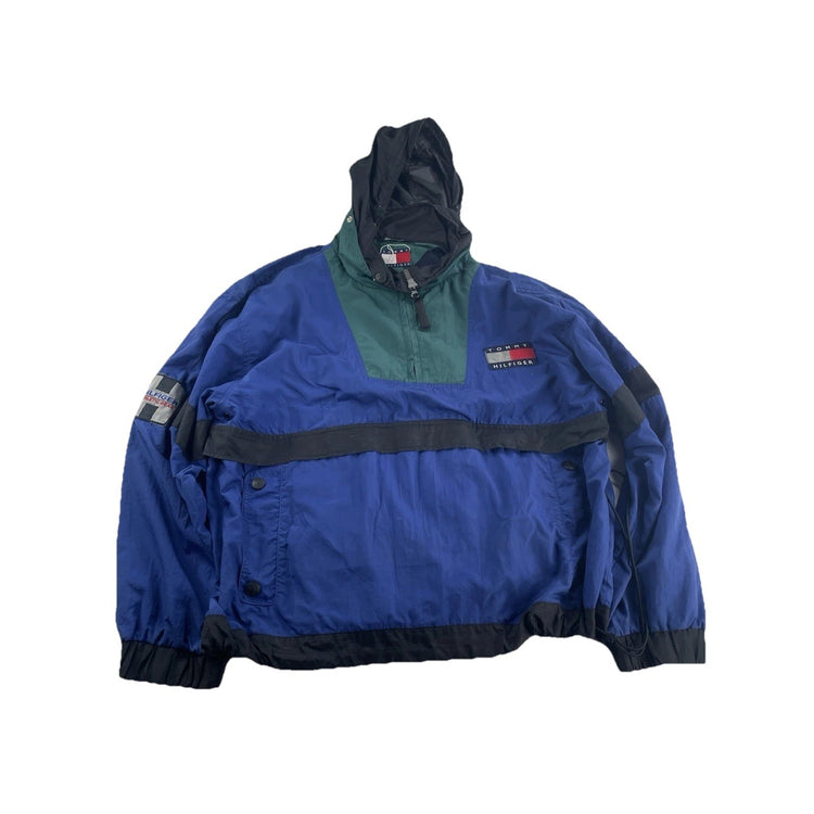 Tommy Hilfiger Men L/g Blue And Black Snow Coat
