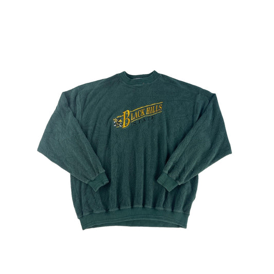 Mens Vintage LA Loving Black Hills State Fleece Crewneck Sweatshirt Size XL