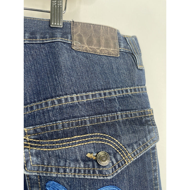 Y2k Mens RocaWear Blue Denim Jean Short Sz 42