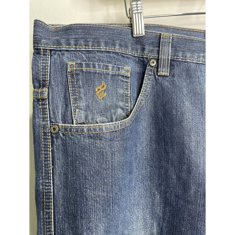 Y2k Mens RocaWear Blue Denim Jean Short Sz 42