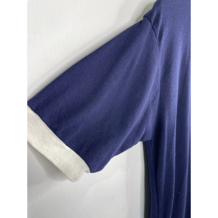 Adult Navy Blue Collared ‘Super Star Bar & Disco’ Thailand Shirt Sz L