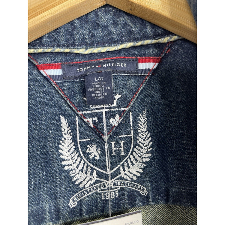 Tommy Hilfiger Denim Jacket Men Size Large