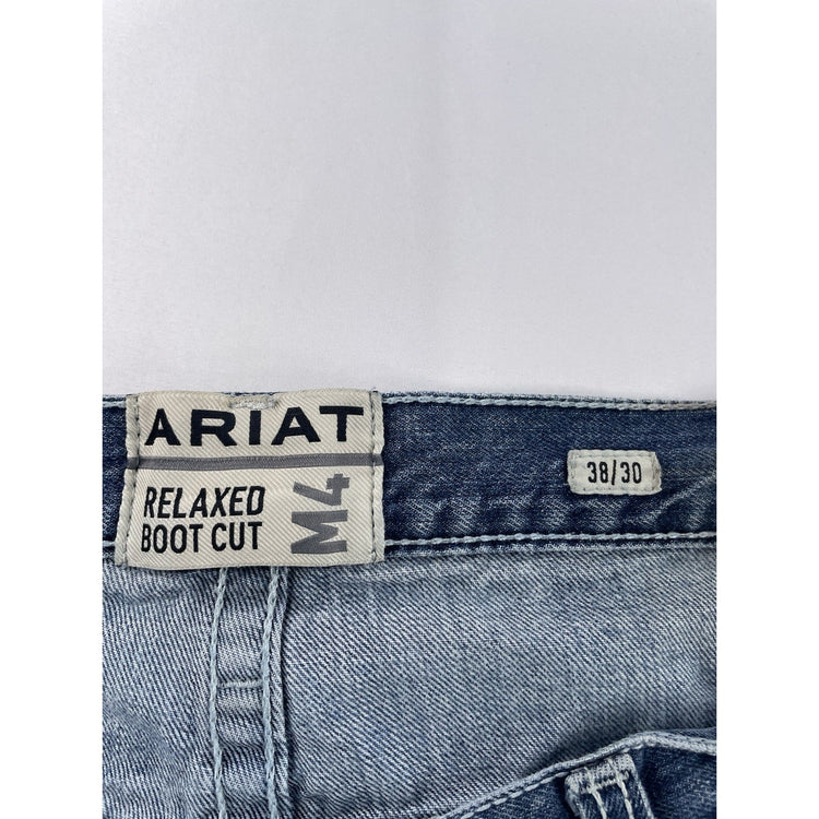 Men’s Ariat M4 Relaxed Boot Cut Blue Jeans Size 38 X 30
