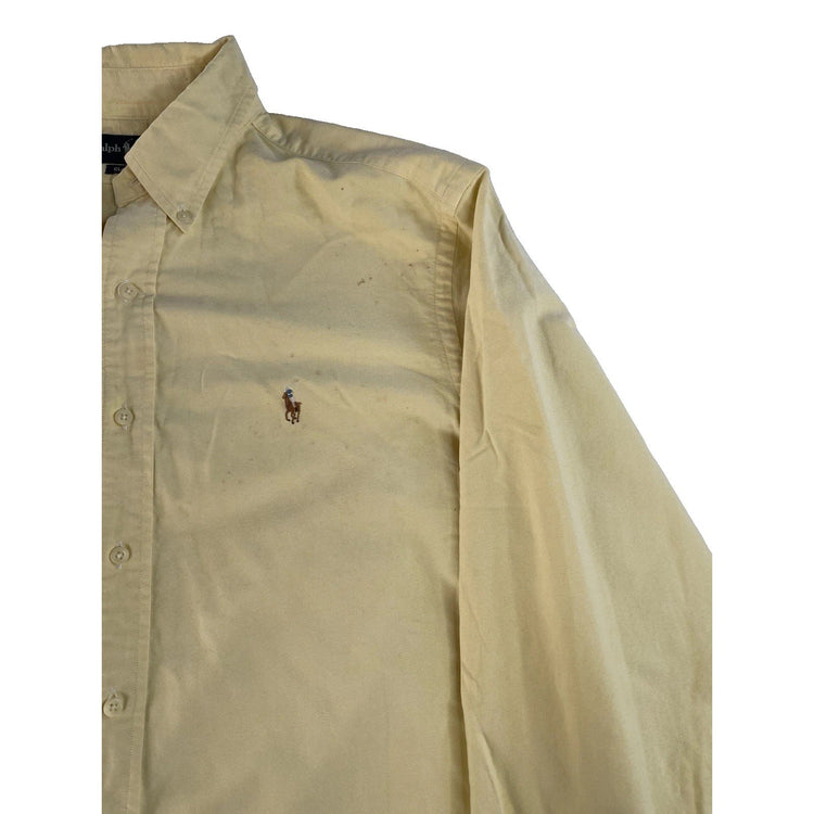 Mens Polo Ralph Lauren Yellow Classic Fit Button Down Shirt Size XL