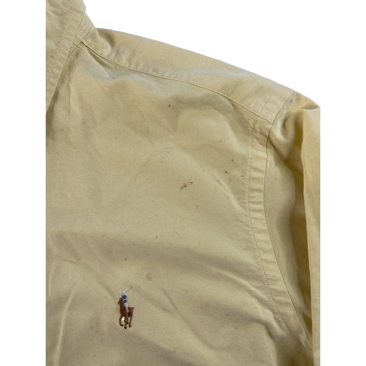 Mens Polo Ralph Lauren Yellow Classic Fit Button Down Shirt Size XL